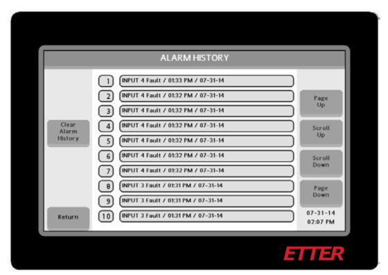 EPM Alarm History Screenshot EPM Alarm History Screenshot